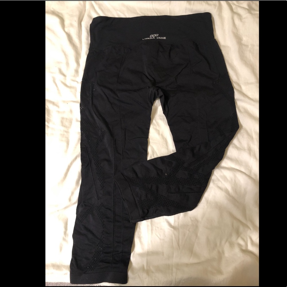 Lorna Jane Laser cut crop leggings.
